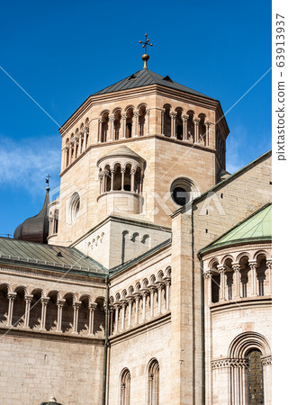 Closeup of the San Vigilio Cathedral In Trento Italy 63913937