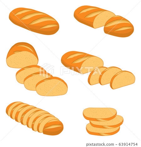 Vector illustration of set of baked bread 63914754