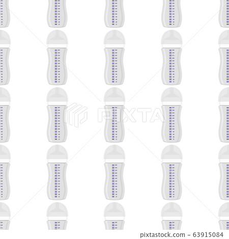 kit baby milk in clear bottle with rubber pacifier 63915084