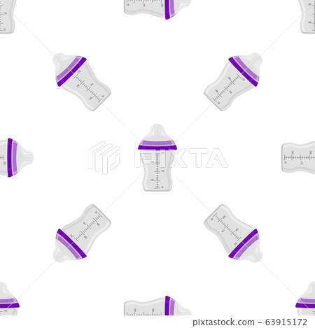 kit baby milk in clear bottle with rubber pacifier 63915172