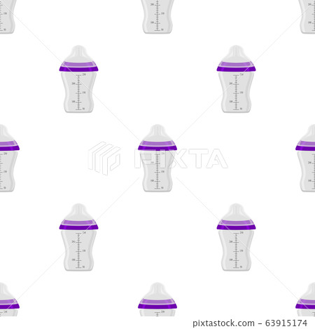 kit baby milk in clear bottle with rubber pacifier 63915174