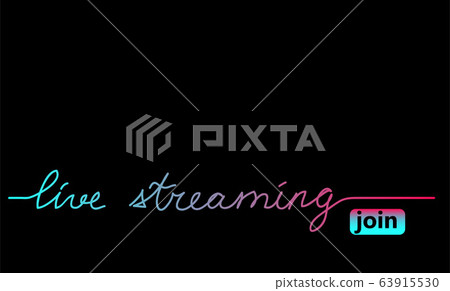 Live streaming black web banner, background with tiktok colors. 63915530