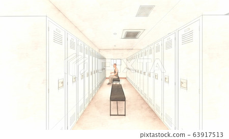 Shower room Men with people Illustration 35 Shower room Men with people Illustration 35 63917513