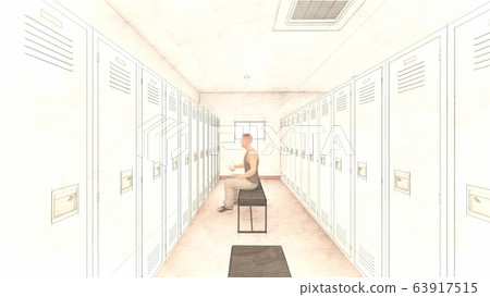 Shower room Men with people Illustration 36 Shower room Men with people Illustration 36 63917515