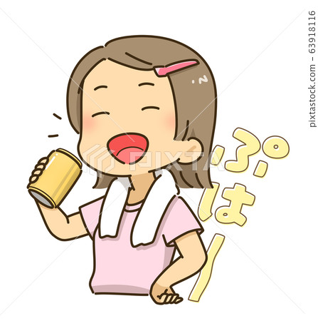 沐浴女士刻字後的啤酒 63918116