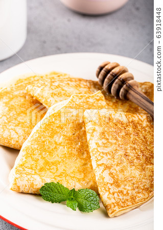 Delicious Tasty Homemade crepes or pancakes Delicious Tasty Homemade crepes or pancakes 63918448