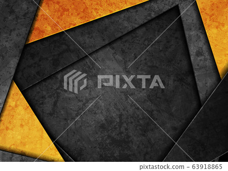 Orange and dark grey grunge abstract tech - Stock Illustration ...