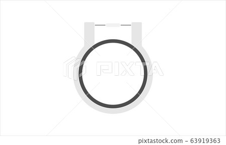 Cross Stitch Hoop Icon, Frame Hoop For Needle Work, Embroidery Hoop Vector Art Illustration	 63919363