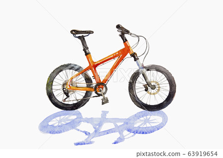 Bike Watercolor painting illustration. Bike Watercolor painting illustration. 63919654
