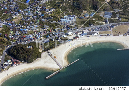 廣島縣尾道市瀨田田日落海灘鳥瞰圖 廣島縣尾道市瀨田田日落海灘鳥瞰圖 63919657