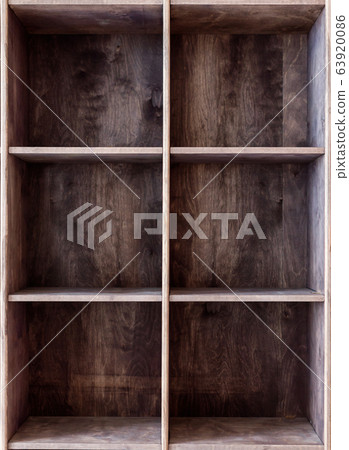 Blank wooden bookshelf, component of indastrial Blank wooden bookshelf, component of indastrial 63920086
