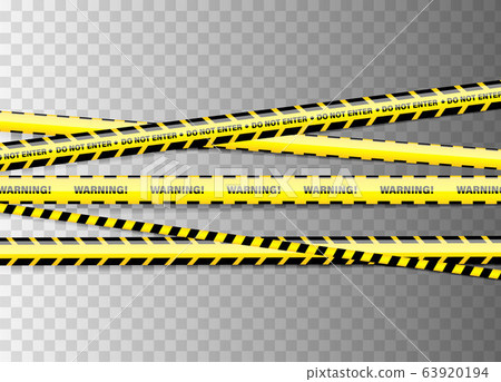 Realictic caution tapes. Danger lines. Realictic caution tapes. Danger lines. 63920194