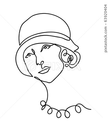 Art deco, vintage, retro portrait 63920404