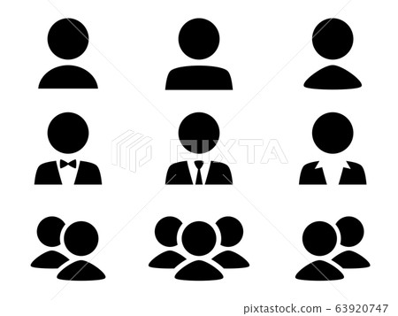 Human shape icon set 63920747