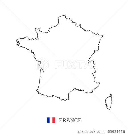 Map Of France Simple France Map Line, Linear Thin Vector. France... - Stock Illustration  [63921356] - Pixta