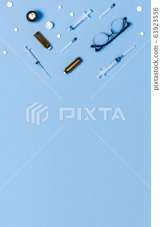 Medicine backdrop with special equipment. 63923556