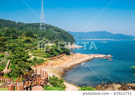 Sea and nature landscape in Tongyeong Yi Sun-sin park, Korea 63923731