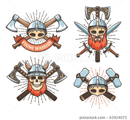Viking warrior vintage logo Viking warrior vintage logo 63924073