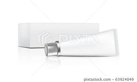 Tube Mock up Realistic Cosmetic and Box Side for Tube Mock up Realistic Cosmetic and Box Side for 63924849
