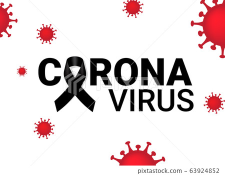 Corona Virus Mourning symbol with Black Respect Corona Virus Mourning symbol with Black Respect 63924852
