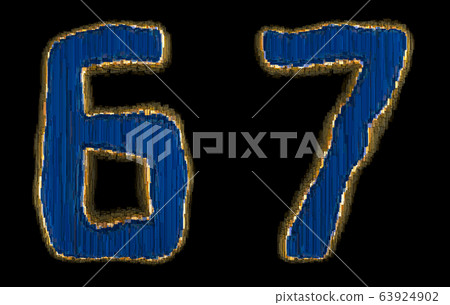 3d Metal numbers - number 7 Stock Illustration