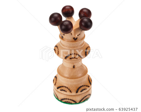 White chess queen on white background 63925437