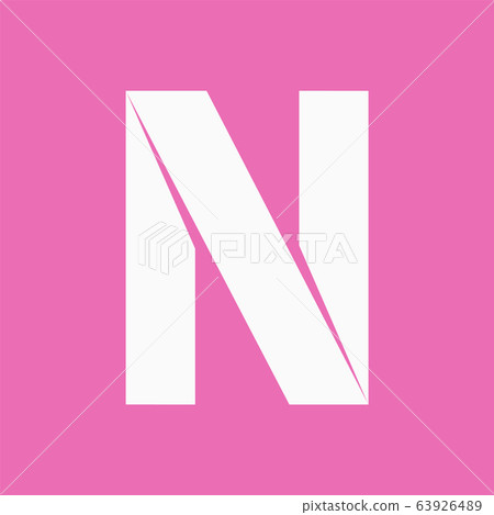letter N cut out from white paper 63926489