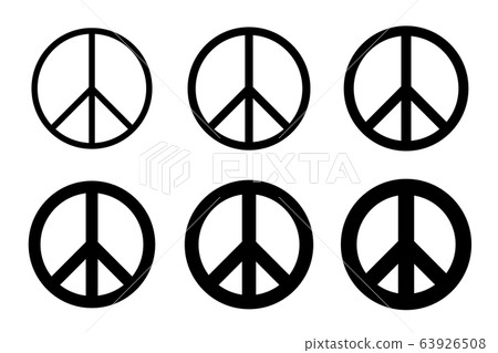 和平符號矢量圖標集 63926508