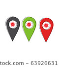 Covid-19 pins, coronavirus location 63926631