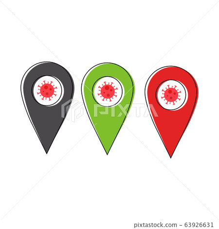Covid-19 pins, coronavirus location Covid-19 pins, coronavirus location 63926631