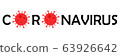 Coronavirus text on white 63926642
