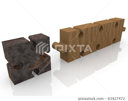 Row of woods and old metal color puzzle Row of woods and old metal color puzzle 63927472