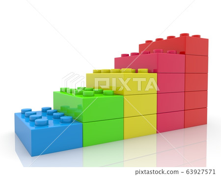 Stairs of colorful toy bricks Stairs of colorful toy bricks 63927571