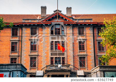Peking University Red Building historic architecture in Beijing, China Peking University Red Building historic architecture in Beijing, China 63927749