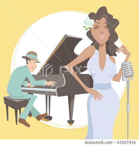 A jazz musician to play. Piano player and vocalist. 63927916