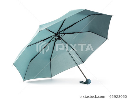 Blue umbrella on white background 63928060