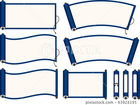 Illustration material collection of scrolls Illustration material collection of scrolls 63928195