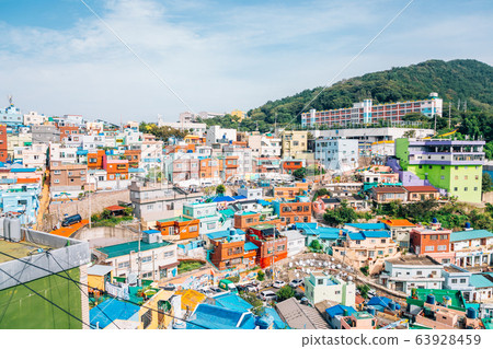 Gamcheon Culture Village panorama view in Busan, Korea Gamcheon Culture Village panorama view in Busan, Korea 63928459