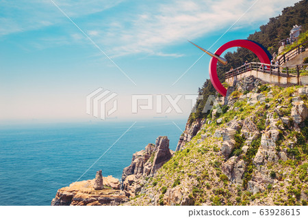view of Taejongdae cliff and sea in Busan, Korea view of Taejongdae cliff and sea in Busan, Korea 63928615