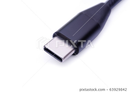 USB Type C, USB-C isolated on white background 63929842