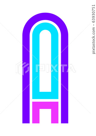 Trendy Font. New Alphabet, colorful letter Trendy Font. New Alphabet, colorful letter 63930751