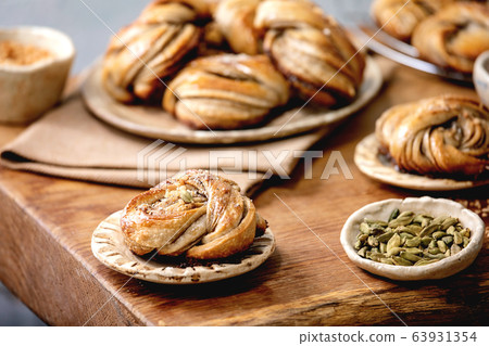Swedish cardamom buns Kanelbulle Swedish cardamom buns Kanelbulle 63931354