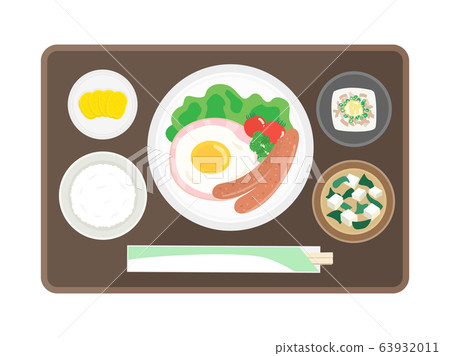 Illustration of morning set meal 63932011