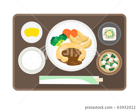 Illustration of cheese hamburger set meal Illustration of cheese hamburger set meal 63932012
