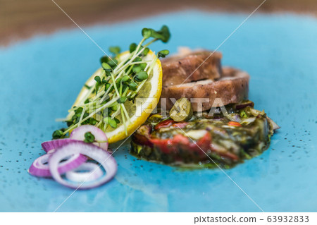 Gourmet food luxury restaurant concept. Food Gourmet food luxury restaurant concept. Food 63932833