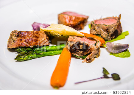 Gourmet food luxury restaurant concept. Food Gourmet food luxury restaurant concept. Food 63932834