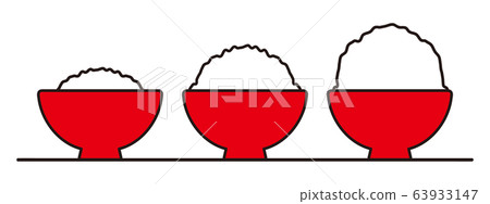 Small, normal and large rice 63933147