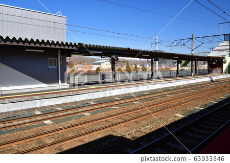 拍攝北海道白老町JR白老車站的早春照片 63933846