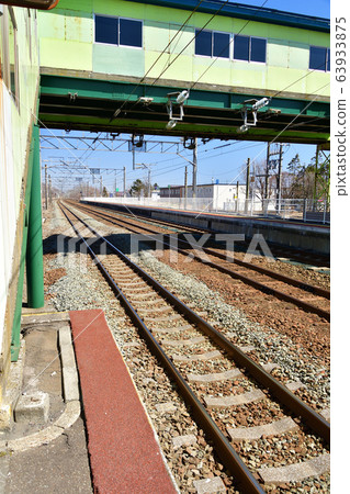 拍攝北海道白老町JR白老車站的早春照片 63933875