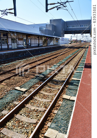拍攝北海道白老町JR白老車站的早春照片 63933881